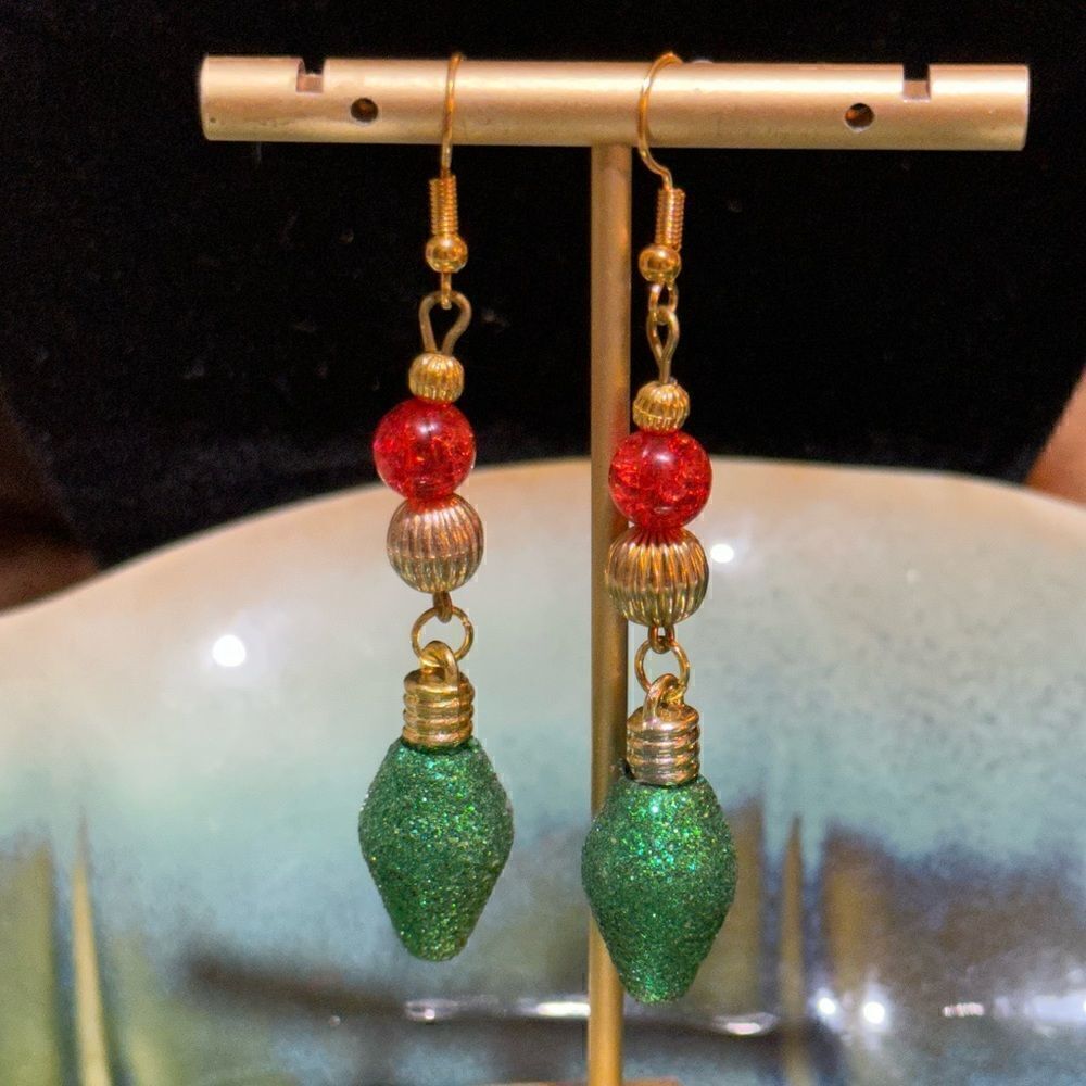 Handcrafted Cute Dangle Christmas Earrings